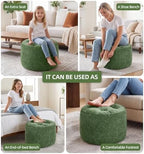 Hobestluk Round Oversized Ottoman Foot Leg Rest Under Desk for Couch - Image 6