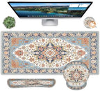 Mousepad Set，Keyboard Mat+Wrist Support Mouse Pad+Wrist Rest Pad+Coaster by Unknown