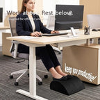 Foot Rest Under Desk, Non-Slip Footrest with 3 Adjustable Heights for Under Desk at Work, Ergonomic Desk Foot Stool with Washable Cover for Leg Rest, Desk, Home, Office, Chair (Black) - Image 6
