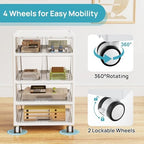 Vtopmart Drawer Storage Organizer,4 Tier 6 Drawers with Wheels - Image 5