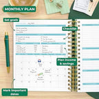 Clever Fox Budget Planner & Monthly Bill Organizer, Large Dark Green - Image 3