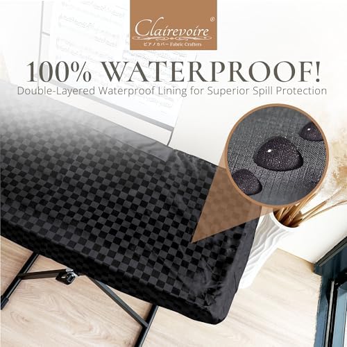Clairevoire Digital Piano Cover, Piano Keyboard Covers -Protective for Roland Piano Covers FP Series, Durable and Waterproof Piano Keyboard Dust Cover, Piano Keyboard Case -Roland FP-30X Ebony Black - Image 5