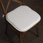 Sweet Home Collection Chair Cushion Memory Foam Pads with Ties Honeycomb Pattern Slip Non Skid Rubber Back Rounded Square 16" x 16" Seat Cover, 12 Count (Pack of 1) - Image 3