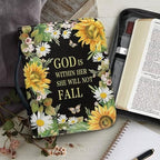 Sunflowers Poetic Scriptures Bible Cover for Women Soft PU Leather Verse Print Bible Carrying Case Large Capacity Book Organizer with Top Handle Gifts for Christians - Image 6