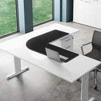 Mydours L-Shape Desk Pad, (38"+38") x13 Large PU Leather Corner Mat,Black - Image 3