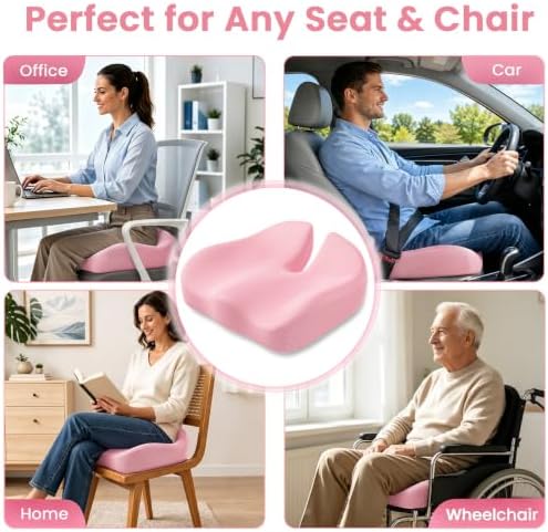 Seat Cushion, XL Large Memory Foam Cushion for /Office Chair/Car/Wheelchair - Image 7