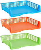 Bright Creations Teacher Supplies Letter Tray Organizer - 6-Pack Rainbow, 9 x 13 x 3 in - Stackable Paper Trays for Classroom & Teacher Desk Organizer - Image 6