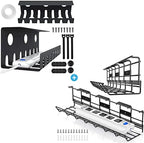 Bundle of Metal Foldable Cable Management Tray and Metal Cable Tray by DELAMU