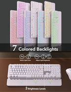 Wireless Keyboard and Mouse Backlit - Typewriter, Magnetic Wrist Rest - Image 2