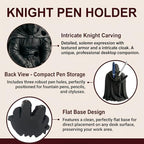 Warrior Pen Holder for Desk, Fallen Hero Pencil Holder, Black Resin - Image 5
