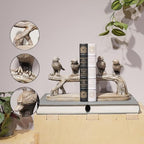 Decorative-Bookends Birds Book-Ends Heavy Duty - Unique Book Ends to Hold Books Heavy Duty Antique Book Stoppers for Shelf Office Desk Books Stand Organizer 2.3 LBS 4.75 * 4 * 6 in Newman House Studio - Image 5