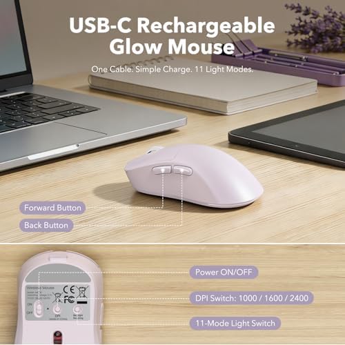 Rechargeable Backlit Wireless Keyboard and Mouse Combo, Magnetic Wrist Rest - Image 6