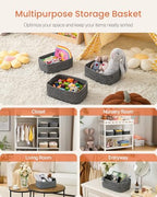 KALLAX Small Woven Storage Basket for Organizing, 12 x 8 x 4.5 inch, 3 Pack - Image 3