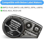 Replacement for M21-500-499 Black on White Nylon Cloth 1/2 Inch Label Tape - Image 2