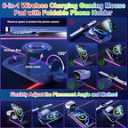 HAUTOCO Wireless Charging Mouse Pad, RGB Large Gaming Desk Mat - Image 6
