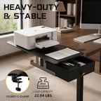 ETHU Desk Extender Tray with Storage Drawer, 25.6x11.4, Black - Image 3