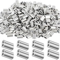 200 Pcs 3/16" Aluminum Crimping Loop Sleeve, Cable Crimps Ferrules, Silver by Yaocom