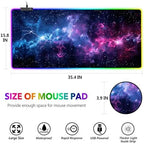 AIMSA LED Gaming Mouse Pad RGB, Large Mouse Pad with 14 Light Modes, Keyboard Mousepad Led Extended Surface (35.4 x 15.8 in) for Desktop Gamers, Blue Purple Starry Nebula - Image 7