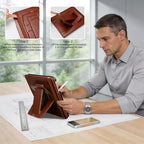 E NET-CASE Case for 11" Kindle Scribe 3rd Generation 2025, Kindle Scribe Colorsoft, Multi-Viewing Stand Cover with Auto Sleep/Wake,Pen Holder for Scribe 11" 2025 Released (Brown) - Image 3