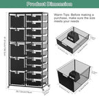 EasyPAG Rolling Storage Cart With 15 Drawers, Metal Craft Organizers with Wood Tabletop for Home, Letter/Legal Size Rolling File Cart for Office, Classroo and Dorm, Black - Image 2