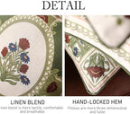 ISAENNE Elegant French Linen Throw Pillow Cover,Set of 2,18"x18"-Estonia C - Image 4