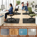 Office Chair Mat for Hardwood Floor, 36" x 48" Non-Slip Office Chair Mat for Rolling Chair, Heavy Duty Textilene Floor Protector for Hardwood Tile, Desk Computer Chair Mat for Home Office, Black - Image 5