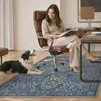 36"x60" Office Chair Mat for Hardwood Floor, Non-Slip Washable Dark Blue - Image 7