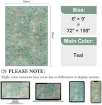DUKINO 6x9 Area Rug, Washable Animal Living Room Rug Non Slip, Teal - Image 2