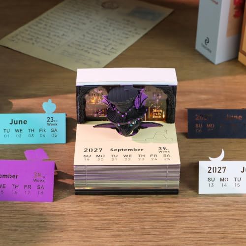 3D Art Calendar Memo Pad 2027,Desk Time Piece Calendar 3D Divine Dragon Notepad Creative Rip Away Calendar Paper Carving Note - Image 4