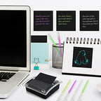 6 Pcs Pop Up Sticky Note Dispenser Sticky Note Holder Pop Up Note Dispenser Transparent Top for 3 x 3 Inch Sticky Notes School Office Home Store Black Base Clear Top - Image 5