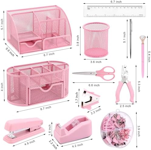 17 IN 1 Office Desk Organizer Set for Back to School Supplies Accessories - Image 2