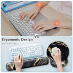 Desk Mat Set Keyboard and Mouse Pad with Wrist Rest Support - Image 6
