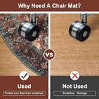 Anidaroel 47" Round Chair Mat for Hardwood Floor/Tile Floor, Desk Chair Mats for Hard Floors, Under Desk Rug Protector for Rolling Chair, Computer Gaming Chair Mat, Low Pile Carpet Floor Mat - Image 4