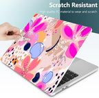 DONGKE for MacBook Air 13 Inch Case M5 2026 M4 2025 M3 M2 2024-2022 A3449 A3240 A3113 A2681, Plastic Hard Shell & Keyboard Cover & Screen Film for MacBook Air 13.6 Inch Case - Floral Artistic - Image 3