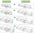 BLULEE 4-in-1 Expandable Drawer Organizer Set, Adjustable Clear Bins - Image 5