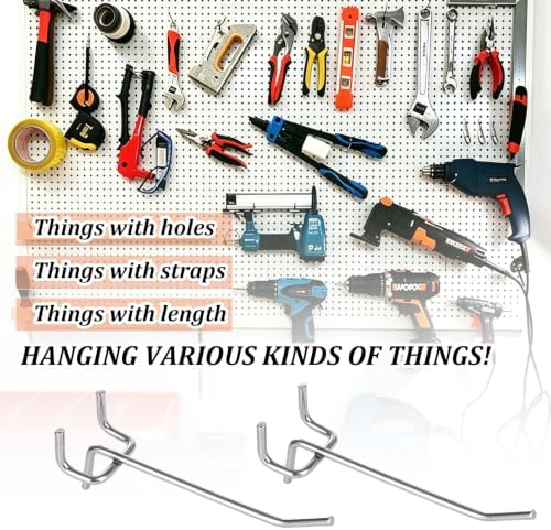 JMIATRY 150PCS Pegboard Hooks 4Inch Carbon Steel Peg Board Hook for Hanging - Image 6