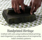 CPC Emerald Green Block Print Set of 3 Desk Organizer - Image 3