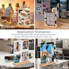 Kersally Acrylic Sign Holder 8.5 x 11, 6 Pack Double-Sided Clear Table Display Stands with Wood Base,Vertical Acrylic Frame Menu Flyer Paper Holder for Stores, Restaurants, Hotels, Office, Show Fair - Image 4