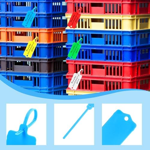 500 PCS Plastic Shipping Tags 1.46" x 2.48" Waterproof Tags Multicolored - Image 4