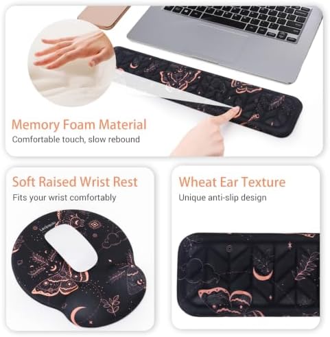 Mouse Pad Set, 4 in 1 Gaming Mousepad Black Butterfly - Image 4
