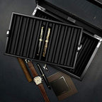Pen Display Case - Ebony Wood Storage Box with Glass Window, Holds 20 Fountain Pens, Luxury Pen Organizer for Collectors - Image 5