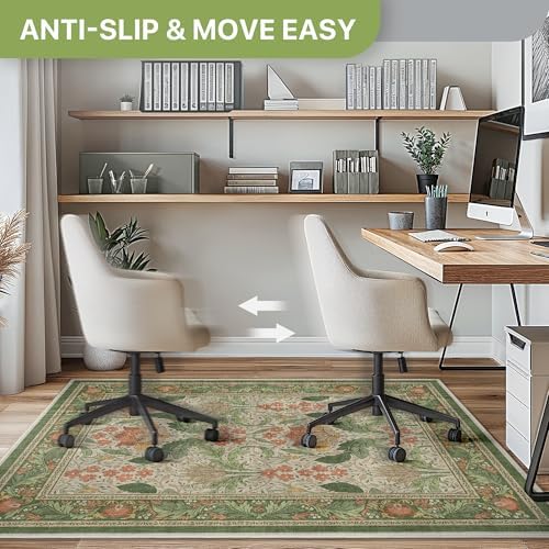 36"x48" Office Chair Mat for Hardwood Floor, Non-Slip Washable Sage Green - Image 4
