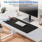 2nd Gen Wireless Charging Desk Mat, 3-in-1 Magnetic Mouse Pad - Image 5