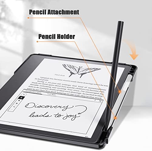 E NET-CASE Case for Kindle Scribe 10.2 inch 2024 & 2022 Released, Multi-Viewing 360 Degree Rotating Cover with Stand, Auto Sleep/Wake with Pen Holder, (Black) - Image 6