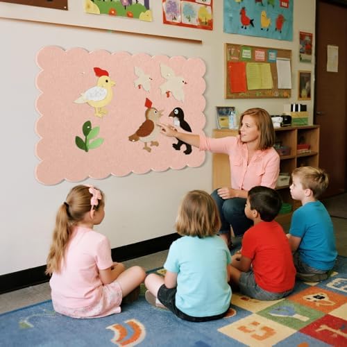 Scalloped Bulletin Board 36x24 inches, Decorative Felt Pin Board for Wall - Image 7