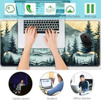 Keyboard Wrist Rest+Mouse Wrist Pad+Desk Pad Set,Memory Foam Ergonomic Easy Typing Pain Relief for Computer Laptop Office Home - Mountain Stream - Image 6