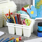 WILLBOND 12 Pcs Classroom Storage Caddies Stackable Utility Caddy, White - Image 6