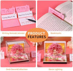 3D Time Piece Calendar, 2027 Desk Calendar With LED Light, 3d Tree Memo Pad Creative Desk Calendar, Christmas Gift for Colleague Friend, Desktop Decoration - Image 3