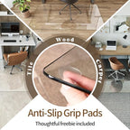 [Upgraded Tempered Glass] Koonmi 32" x 48" Office Floor Desk Chair Mat for Carpet & Hardwood Floor - Image 3