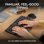 Logitech Wave Keys MK670 Wireless Ergonomic Keyboard Mouse Combo - Graphite - Image 3